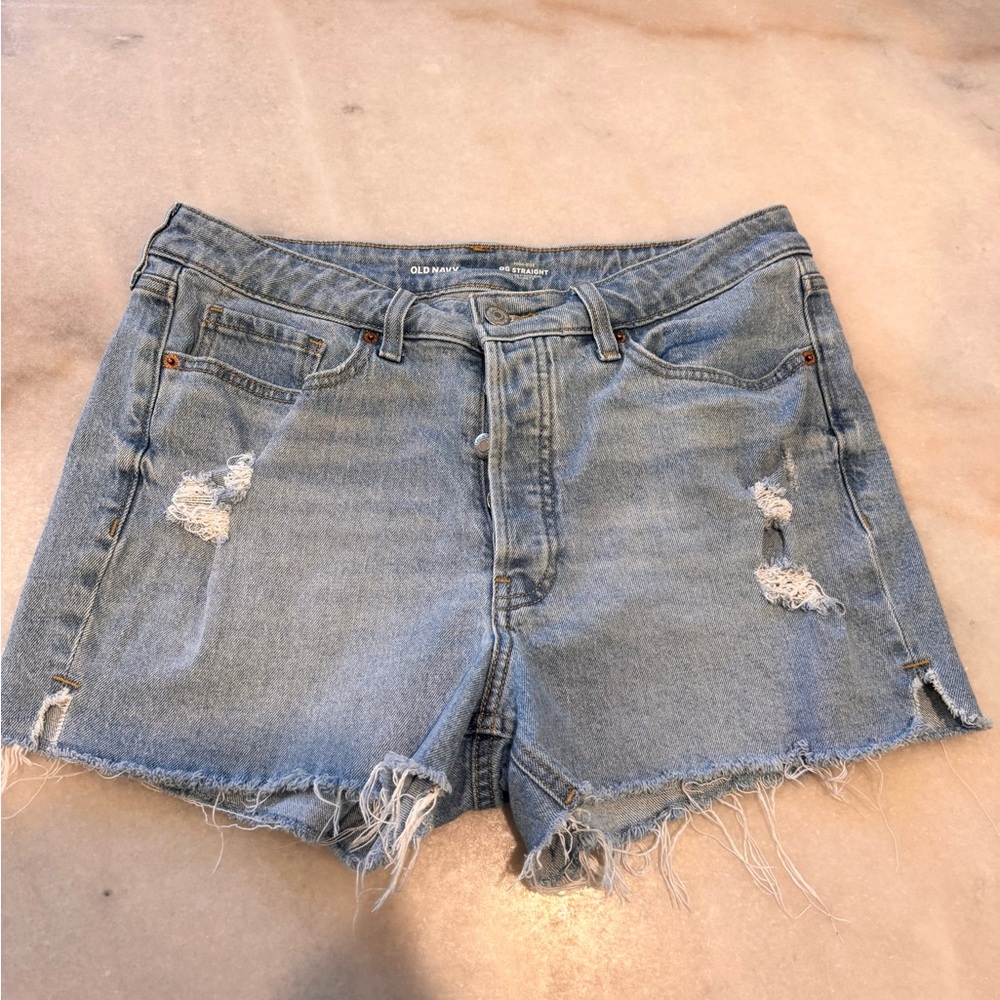 Bundle of 5 Pairs Old Navy High Rise Denim Shorts, Size 12 - Picture 6 of 7